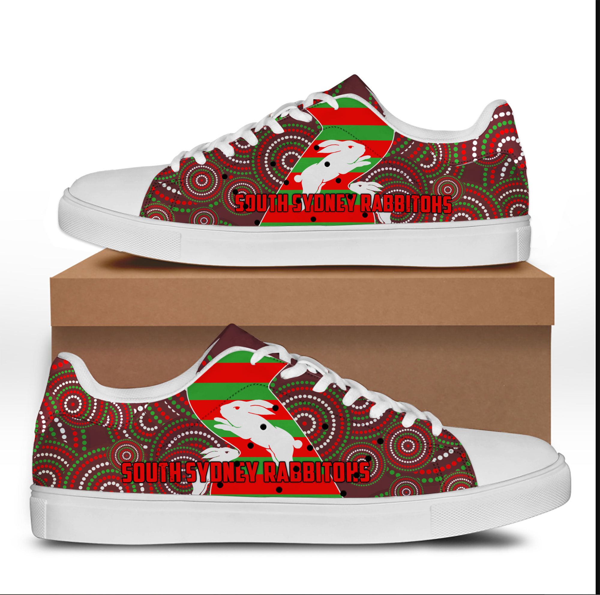Ideafootwear South Sydney Rabbitohs Skate Stan Shoes Sneakes For Men And Women