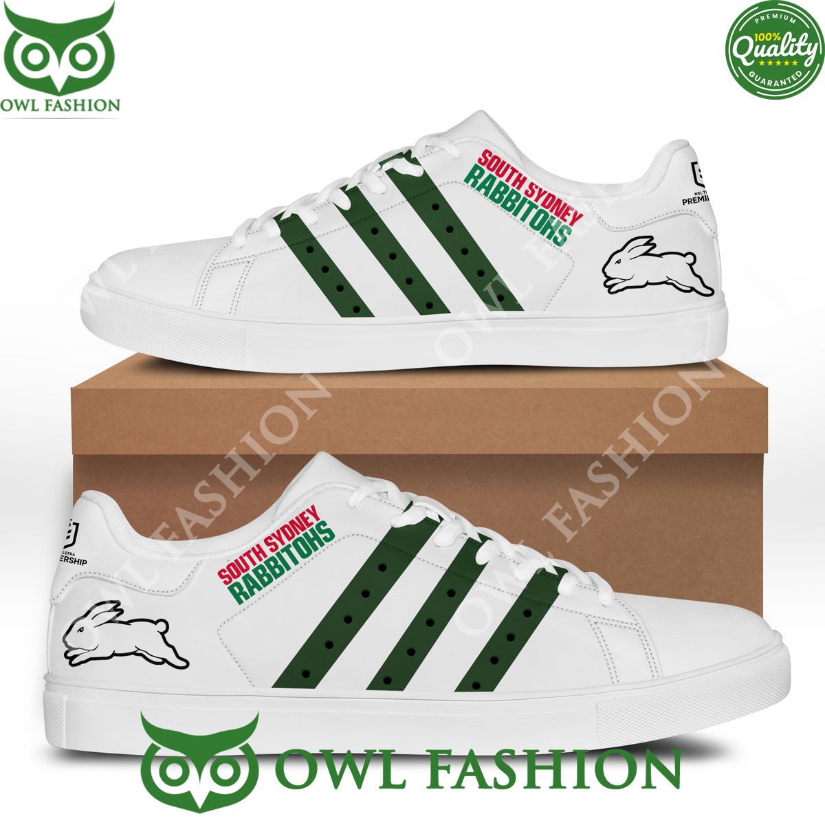 Ideafootwear South Sydney Rabbitohs Skate Stan Shoes Sneakes For Men And Women