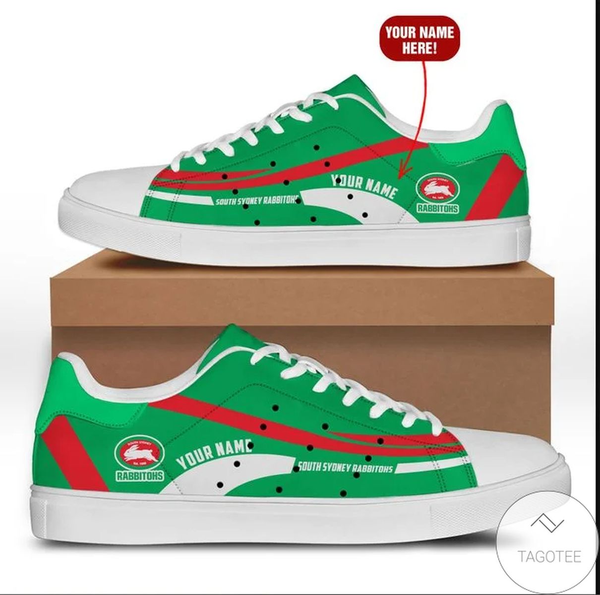 Ideafootwear South Sydney Rabbitohs Skate Stan Shoes Sneakes For Men And Women