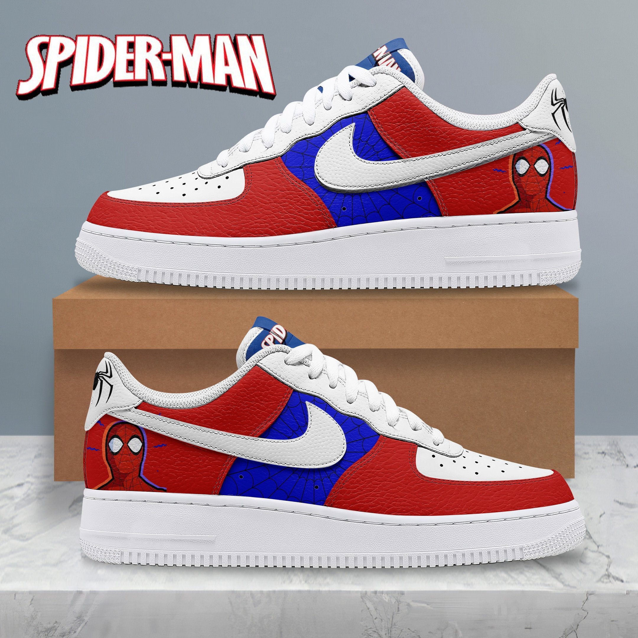 Ideafootwear Spider Man Air Low-Top Sneakers Shoes For Men And Women