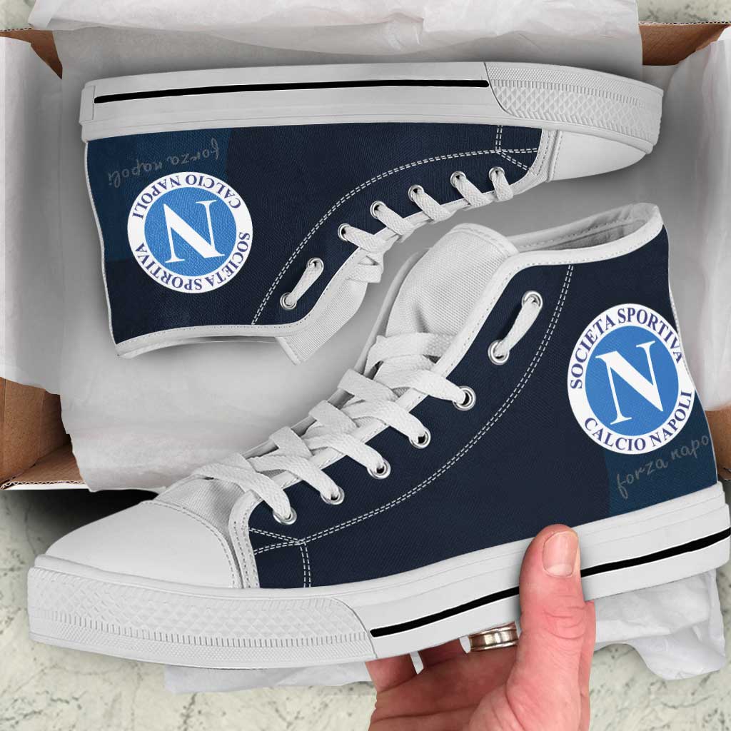 Ideafootwear SSC Napoli High Top Canvas Sneakers Shoes For Men And Women