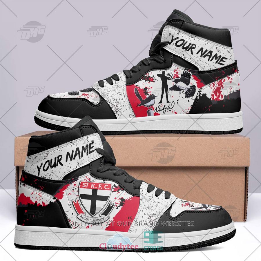Ideafootwear St Kilda Saints AFL AJ1 High Sneakers Shoes For Men And Women