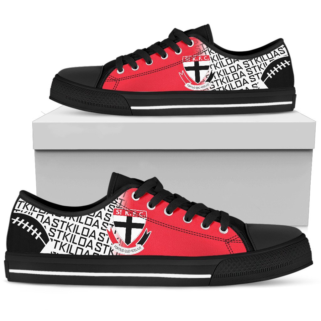 Ideafootwear St Kilda Saints Low Top Canvas Sneakers Shoes For Men And Women