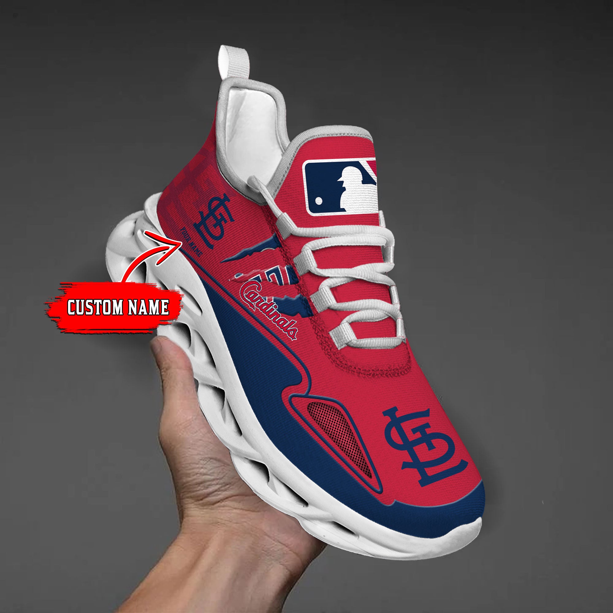 Ideafootwear St Louis Cardinals Max Soul Shoes Sneakers For Men And Women