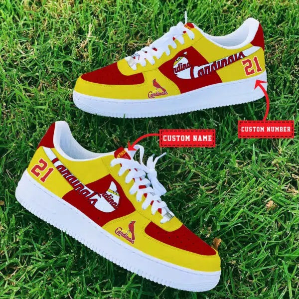 Ideafootwear St Louis Cardinals MLB Air Low-Top Sneakers Shoes For Men And Women