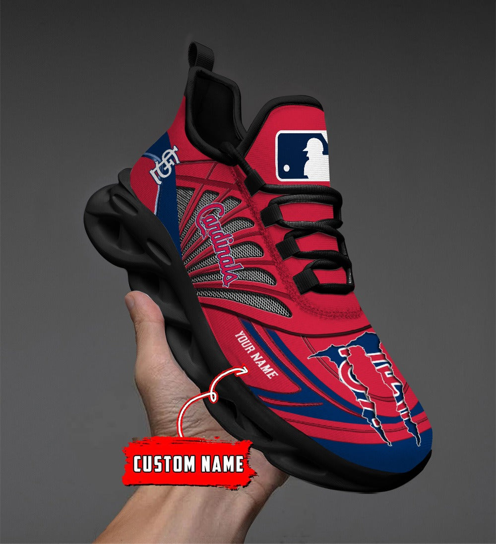 Ideafootwear St Louis Cardinals MLB Max Soul Shoes Sneakers For Men And Women