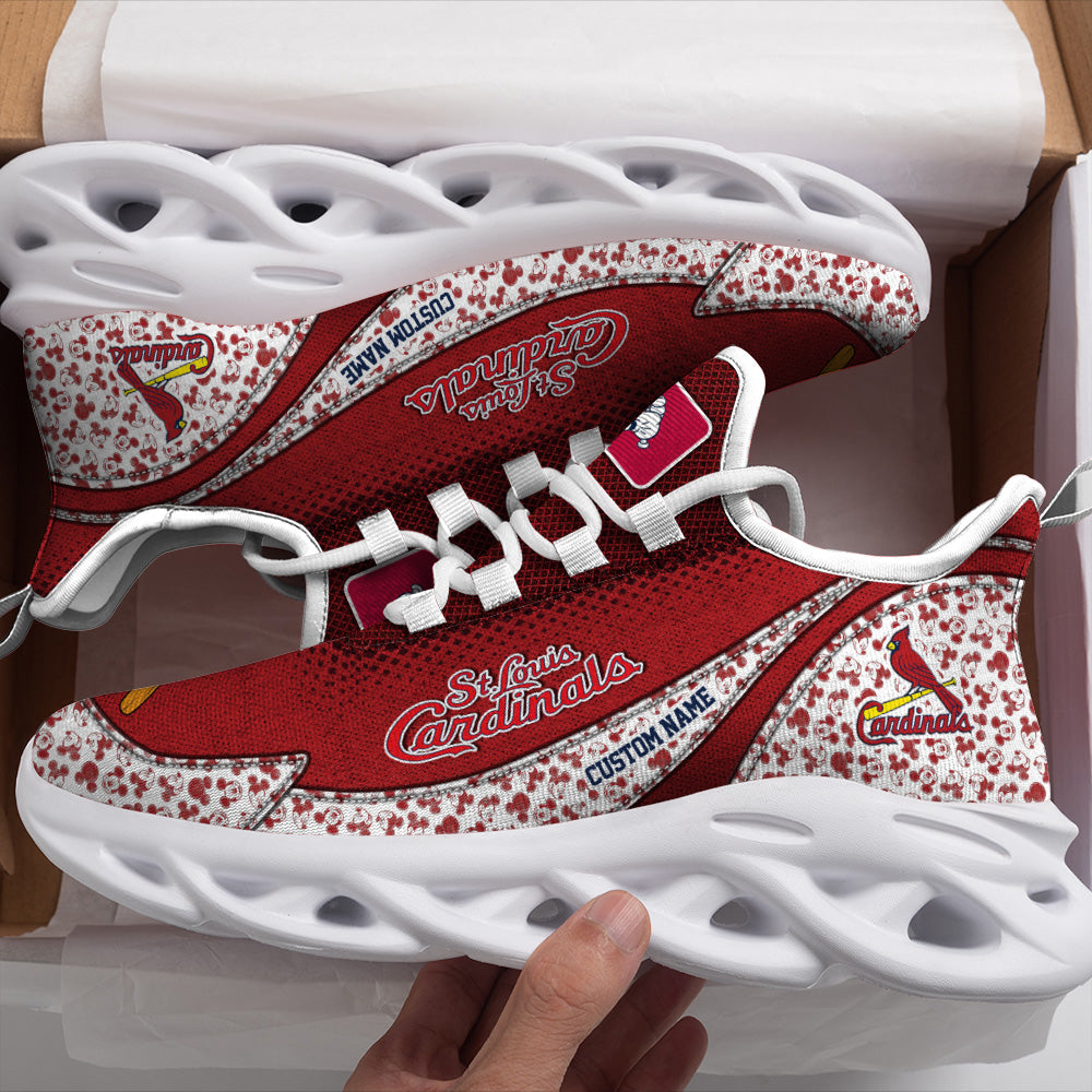 Ideafootwear St Louis Cardinals MLB Max Soul Shoes Sneakers For Men And Women