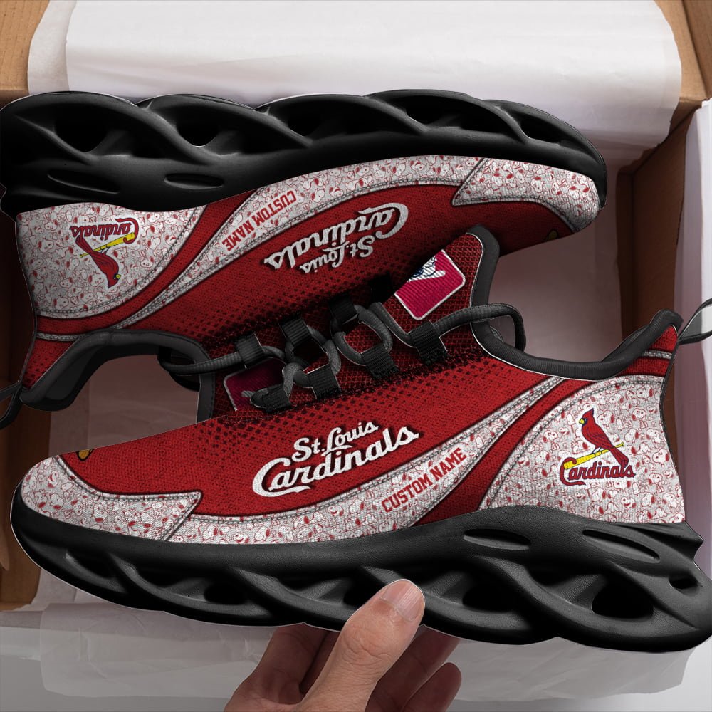 Ideafootwear St Louis Cardinals MLB Max Soul Shoes Sneakers For Men And Women