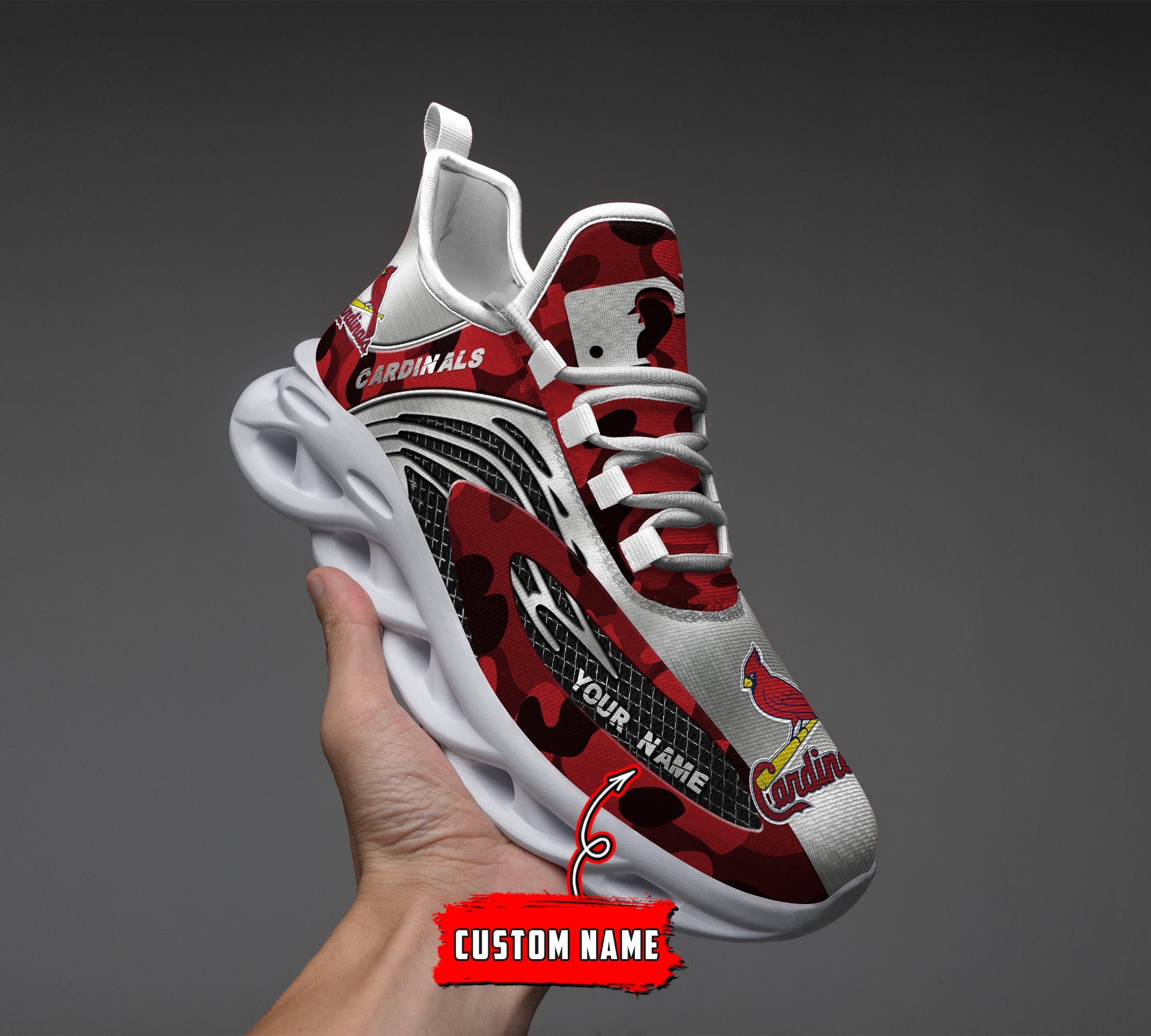 Ideafootwear St Louis Cardinals MLB Max Soul Shoes Sneakers For Men And Women