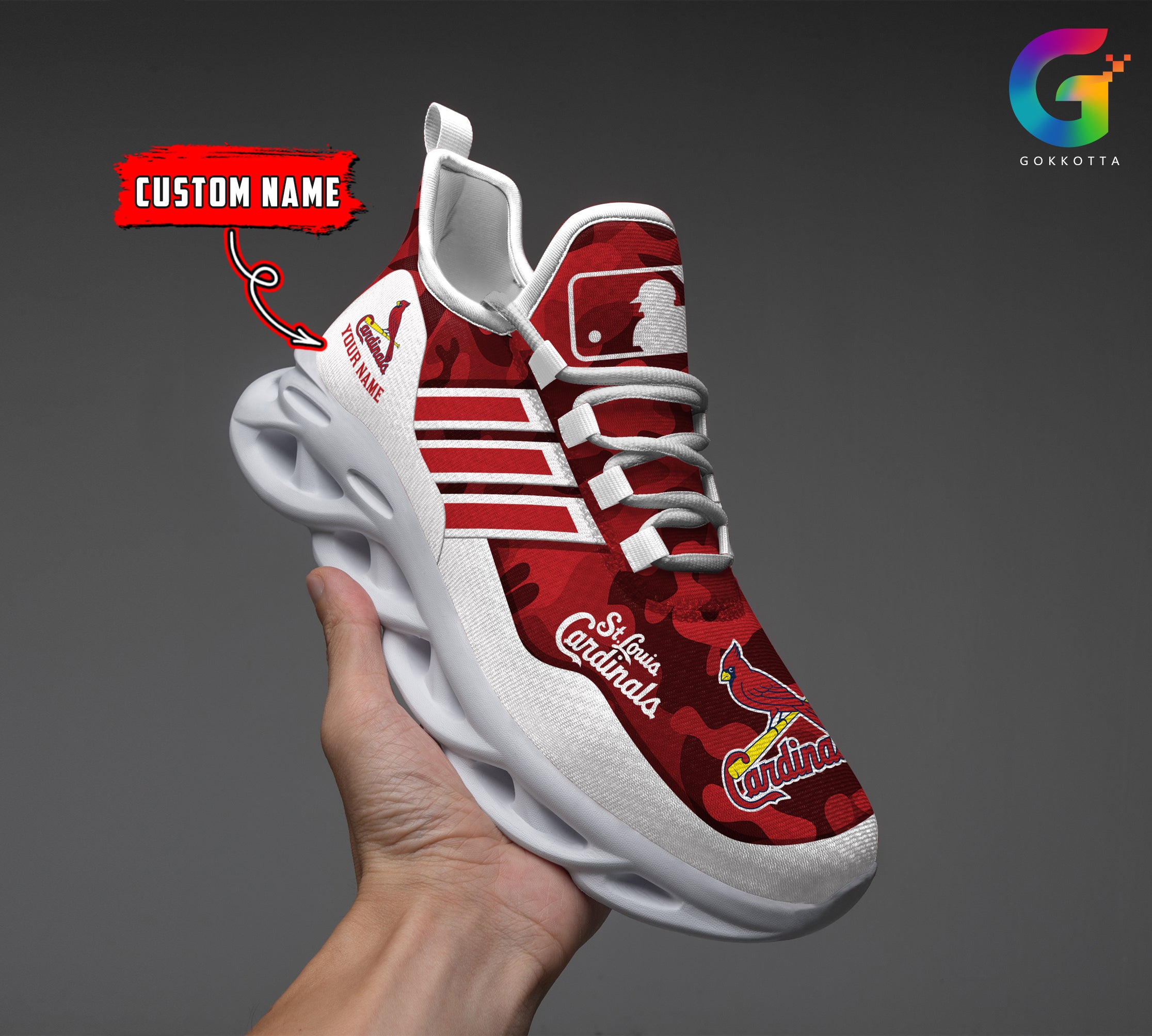 Ideafootwear St Louis Cardinals MLB Max Soul Shoes Sneakers For Men And Women