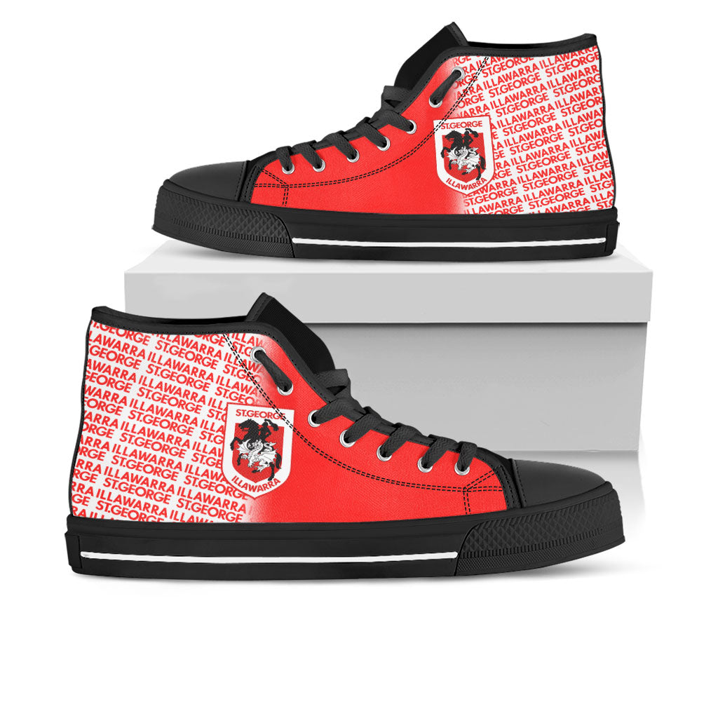 Ideafootwear St. George Illawarra Dragons High Top Canvas Sneakers Shoes For Men And Women