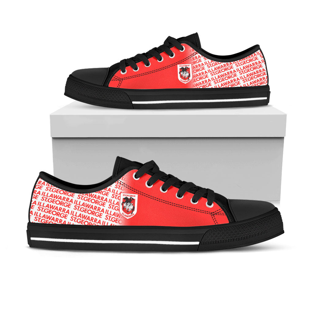 Ideafootwear St. George Illawarra Dragons Low Top Canvas Sneakers Shoes For Men And Women