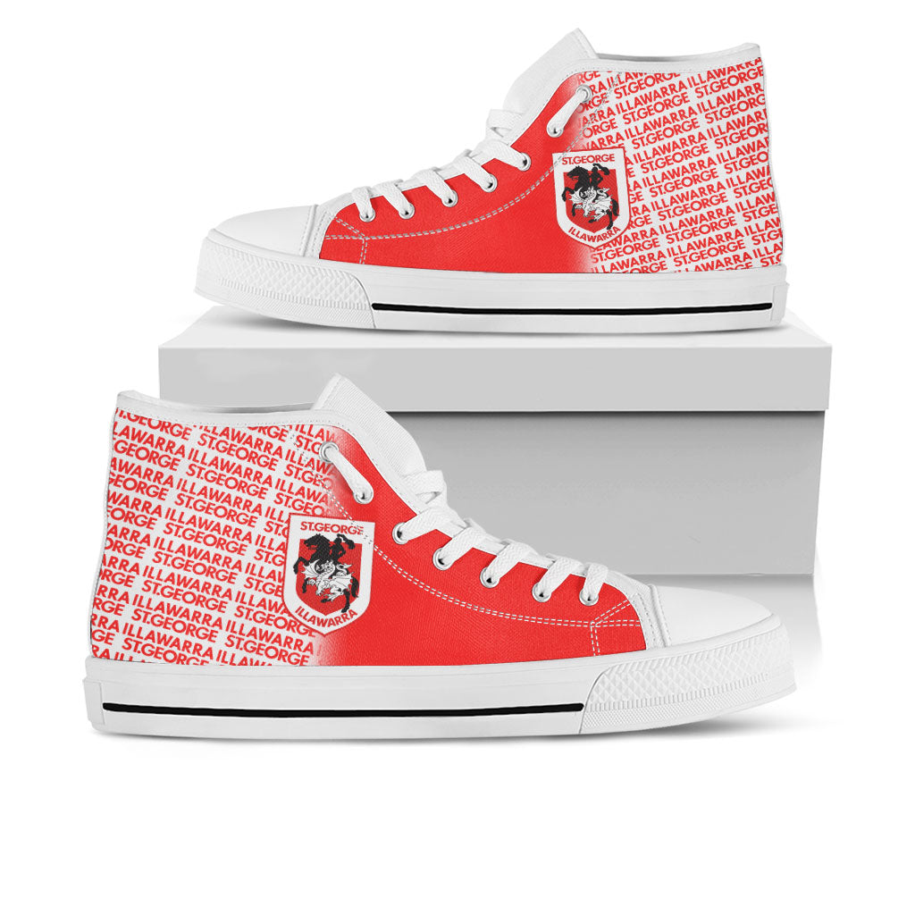 Ideafootwear St. George Illawarra Dragons High Top Canvas Sneakers Shoes For Men And Women