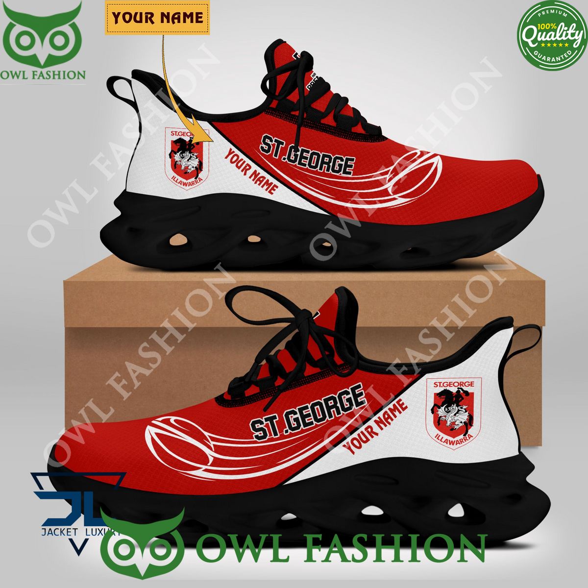 Ideafootwear St. George Illawarra Dragons Max Soul Shoes Sneakers For Men And Women