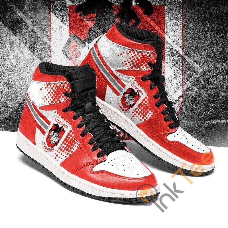 Ideafootwear St. George Illawarra Dragons NRL AJ1 High Sneakers Shoes For Men And Women