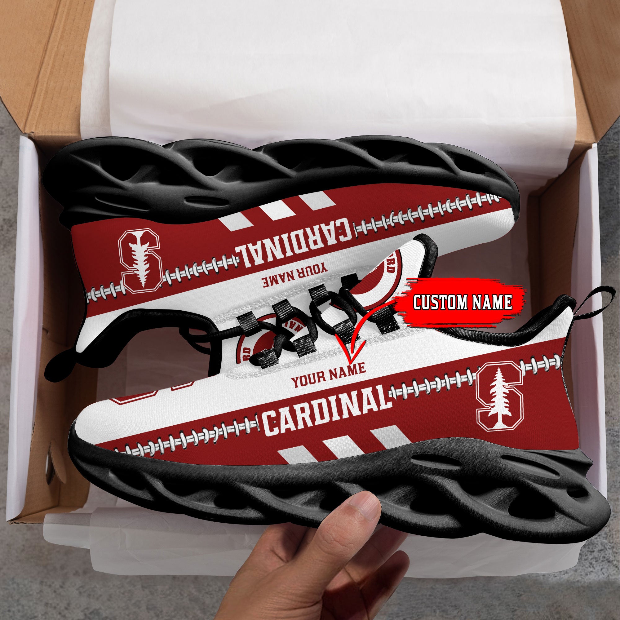 Ideafootwear Stanford Cardinal Max Soul Shoes Sneakers For Men And Women