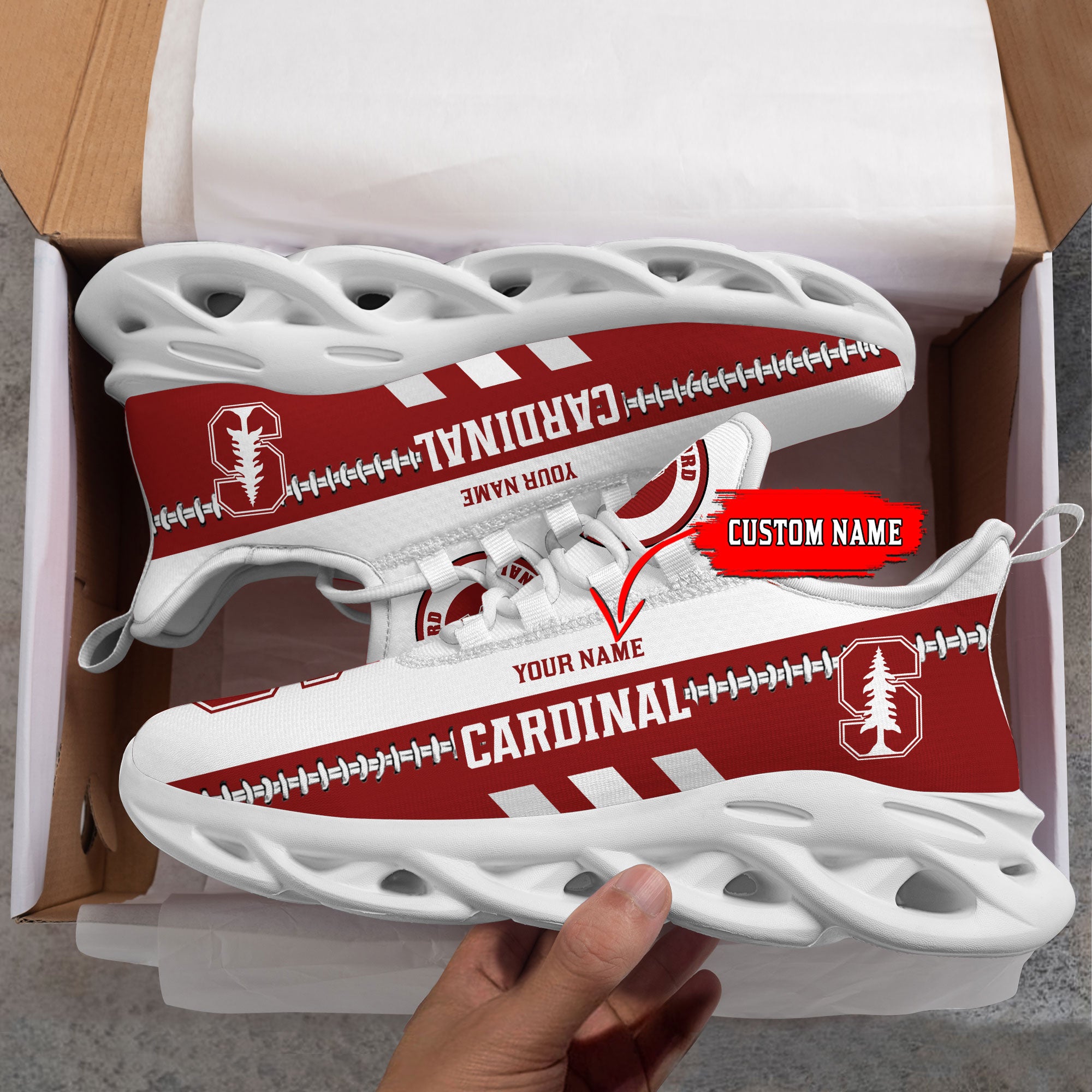Ideafootwear Stanford Cardinal Max Soul Shoes Sneakers For Men And Women