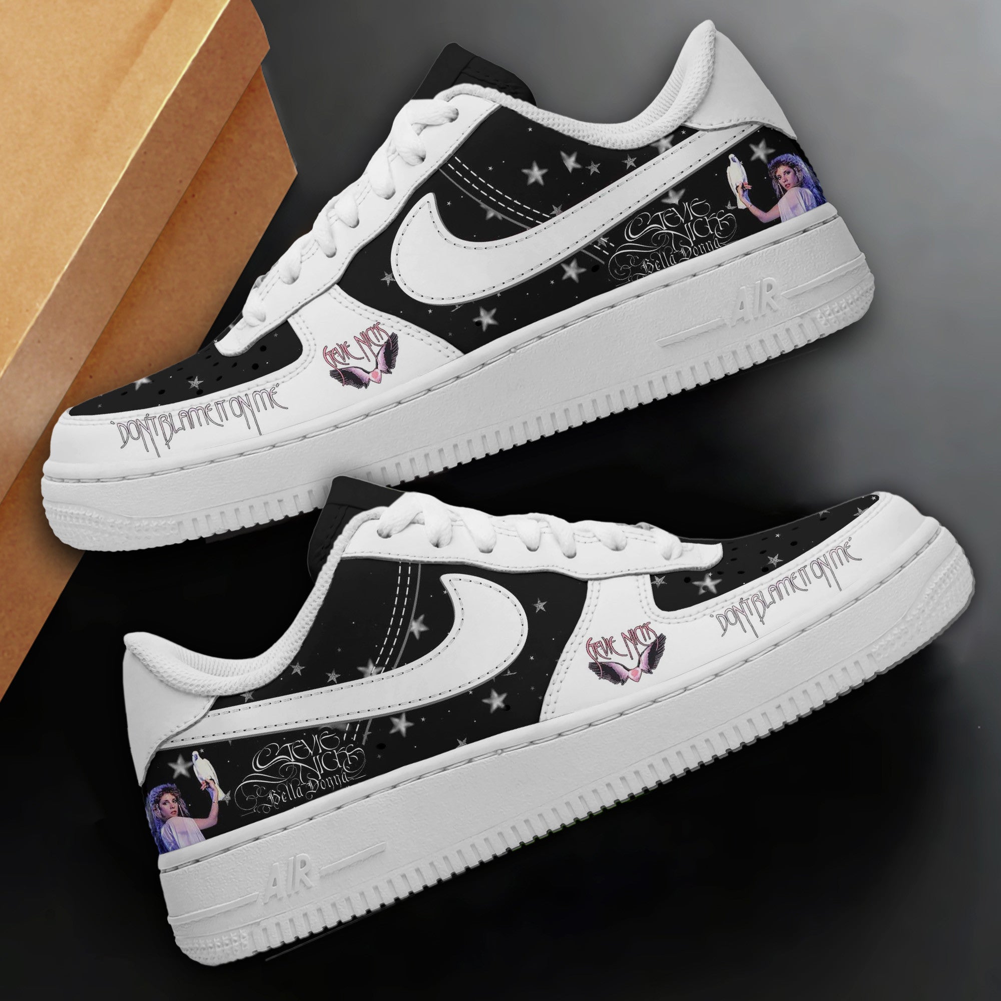 Ideafootwear Stevie Nicks Air Low-Top Sneakers Shoes For Men And Women