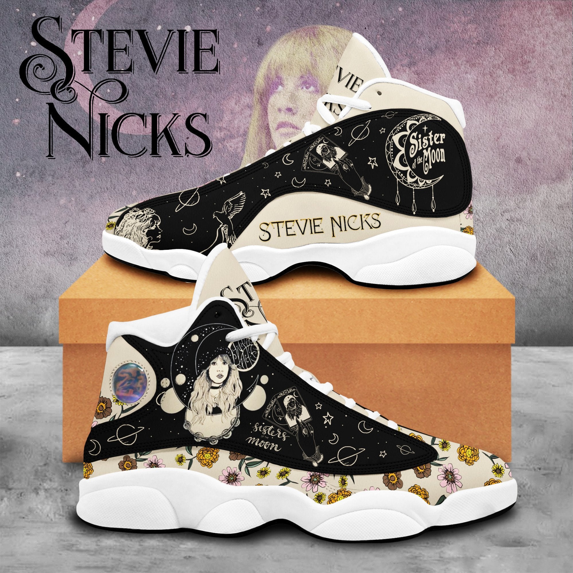 Ideafootwear Stevie Nicks AJ13 Sneakers Shoes For Men And Women