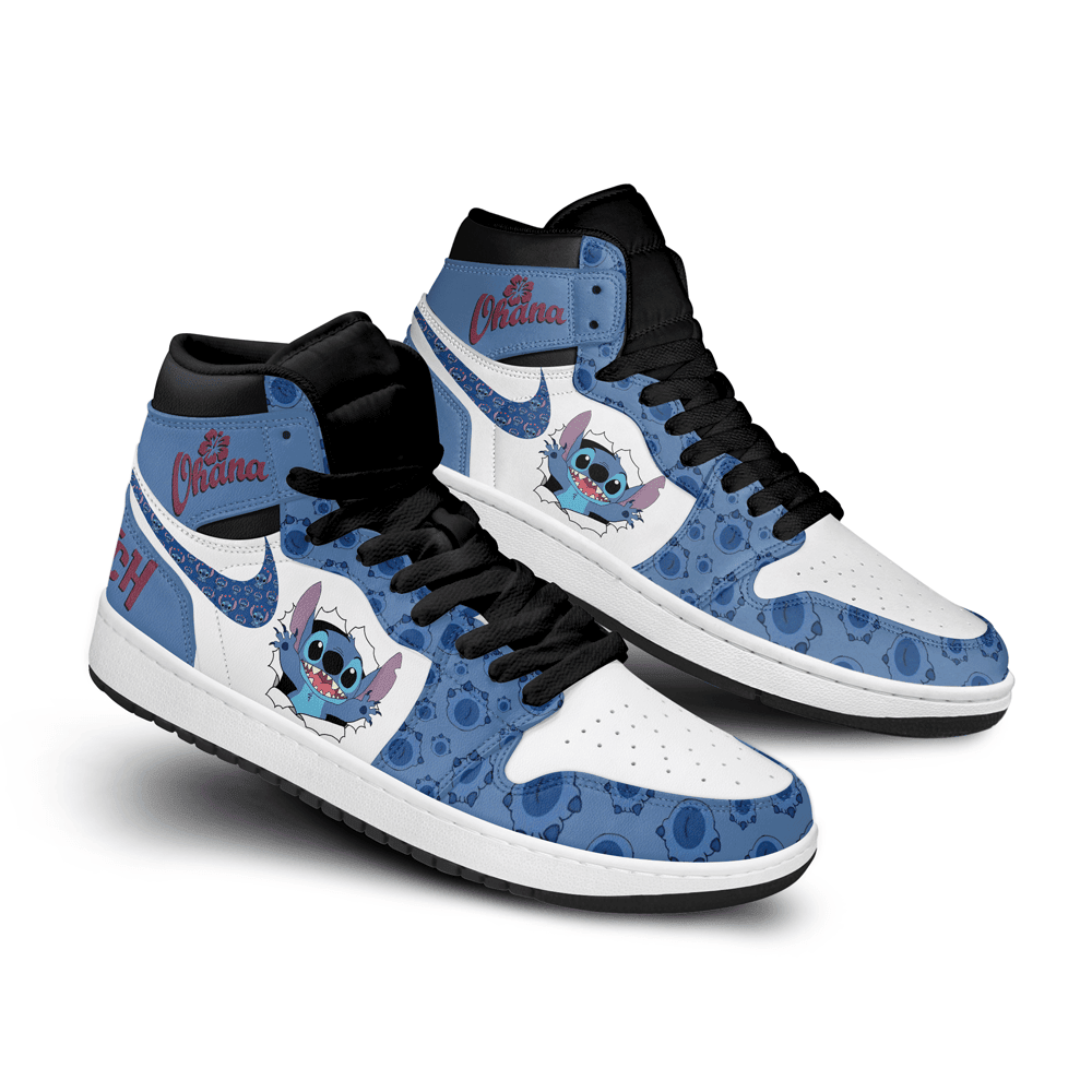 Ideafootwear Stitch AJ1 High Sneakers Shoes For Men And Women