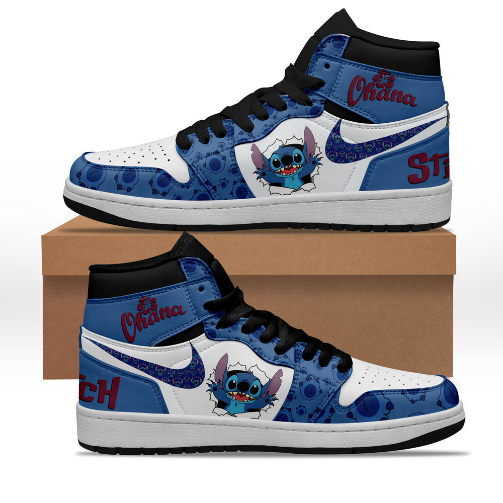 Ideafootwear Stitch AJ1 High Sneakers Shoes For Men And Women