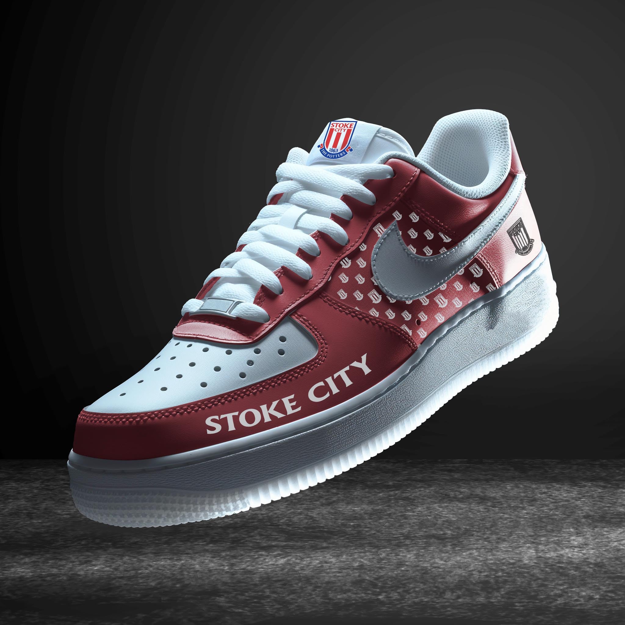 Ideafootwear Stoke City EPL Air Low-Top Sneakers Shoes For Men And Women