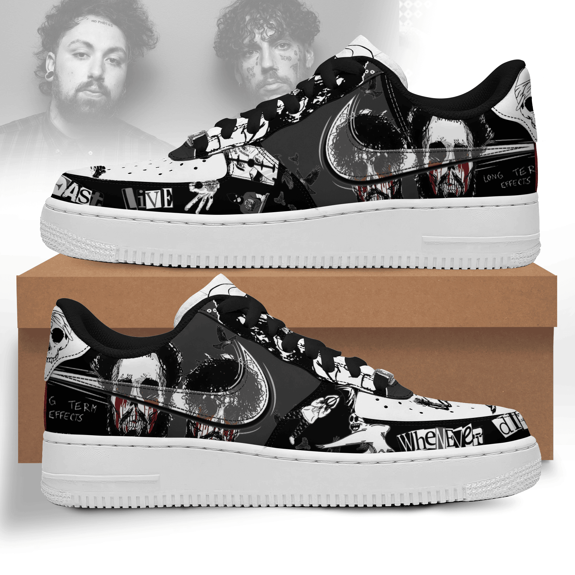 Ideafootwear Suicideboys Air Low-Top Sneakers Shoes For Men And Women