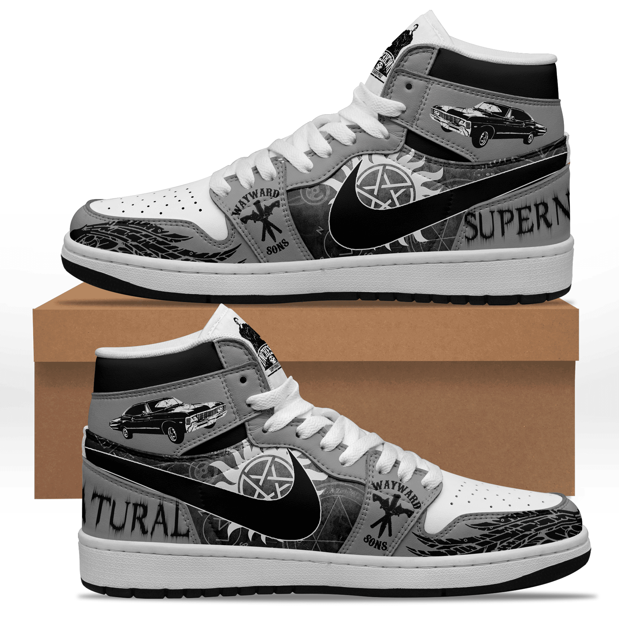Ideafootwear Supernatural AJ1 High Sneakers Shoes For Men And Women