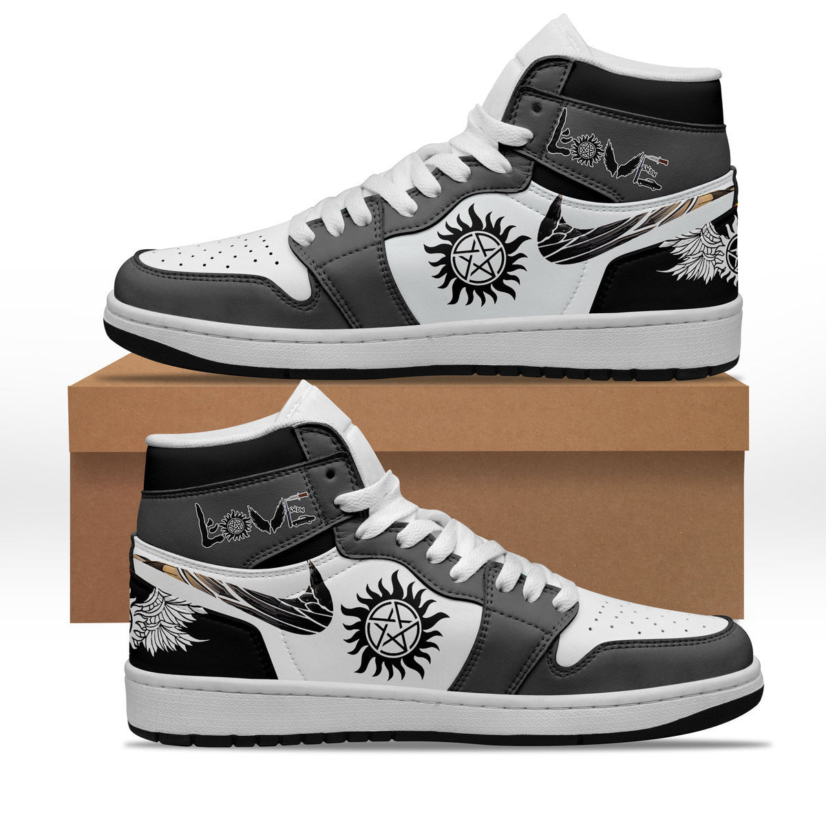 Ideafootwear Supernatural AJ1 High Sneakers Shoes For Men And Women