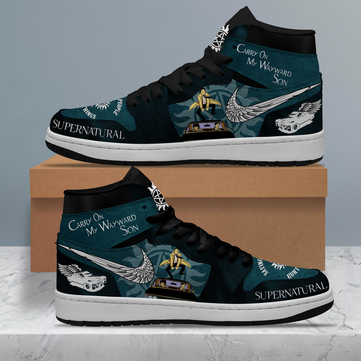 Ideafootwear Supernatural AJ1 High Sneakers Shoes For Men And Women