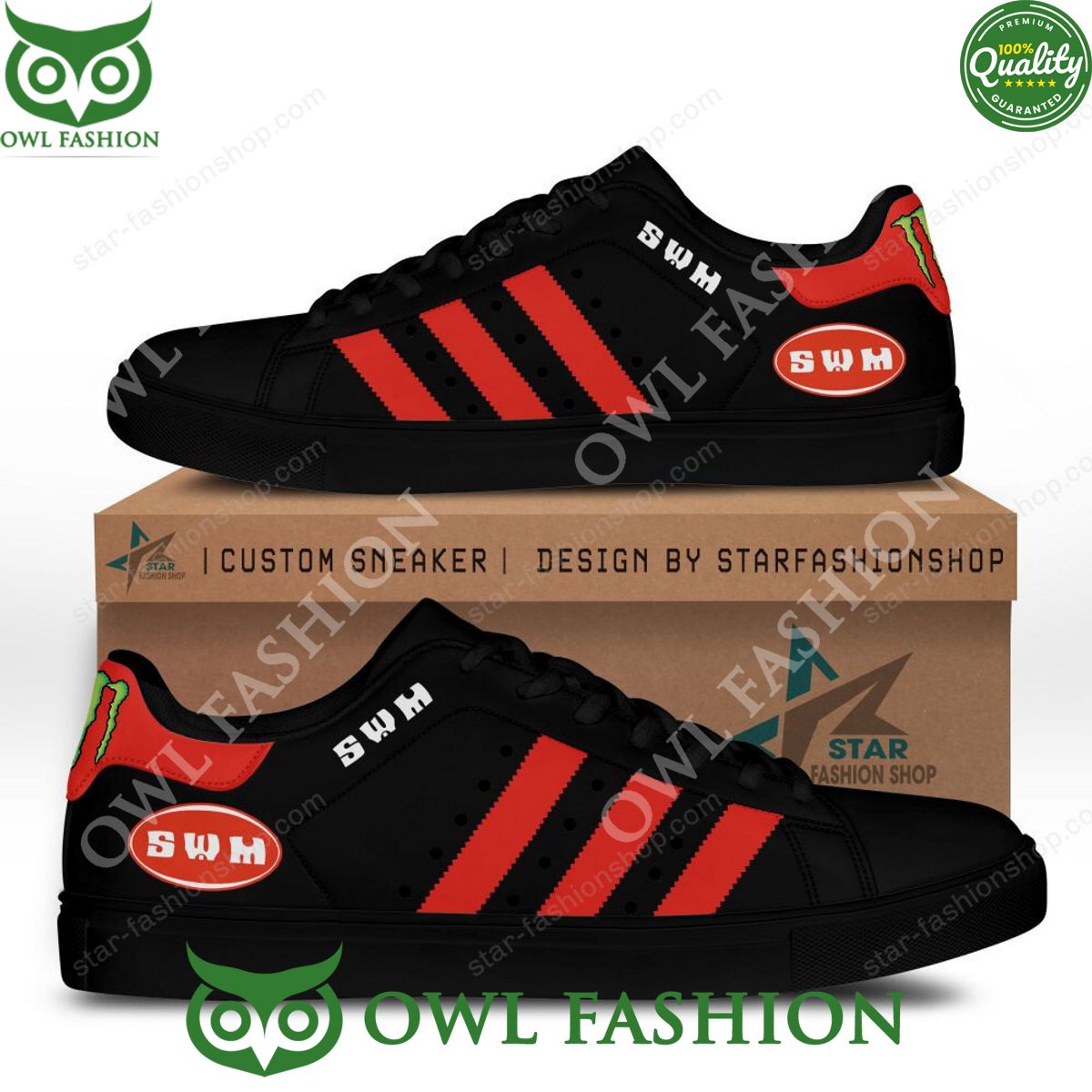 Ideafootwear SWM Motorcycles Italian Skate Stan Shoes Sneakes For Men And Women