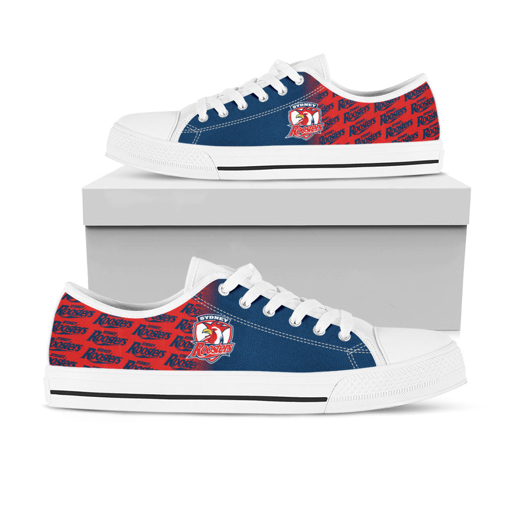 Ideafootwear Sydney Roosters Low Top Canvas Sneakers Shoes For Men And Women