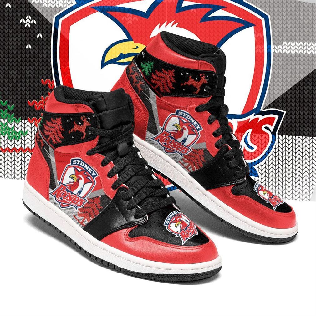 Ideafootwear Sydney Roosters NRL AJ1 High Sneakers Shoes For Men And Women
