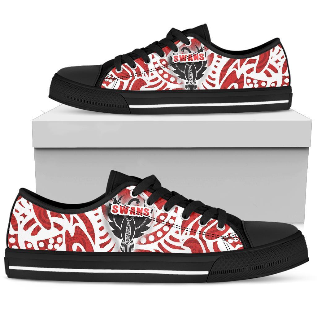 Ideafootwear Sydney Swans Low Top Canvas Sneakers Shoes For Men And Women