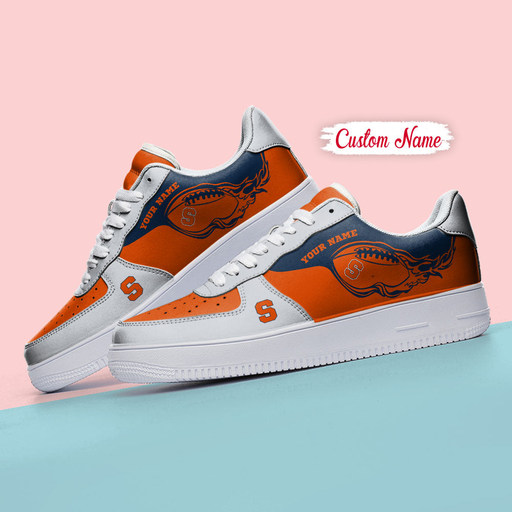 Ideafootwear Syracuse Orange NCAA Air Low-Top Sneakers Shoes For Men And Women