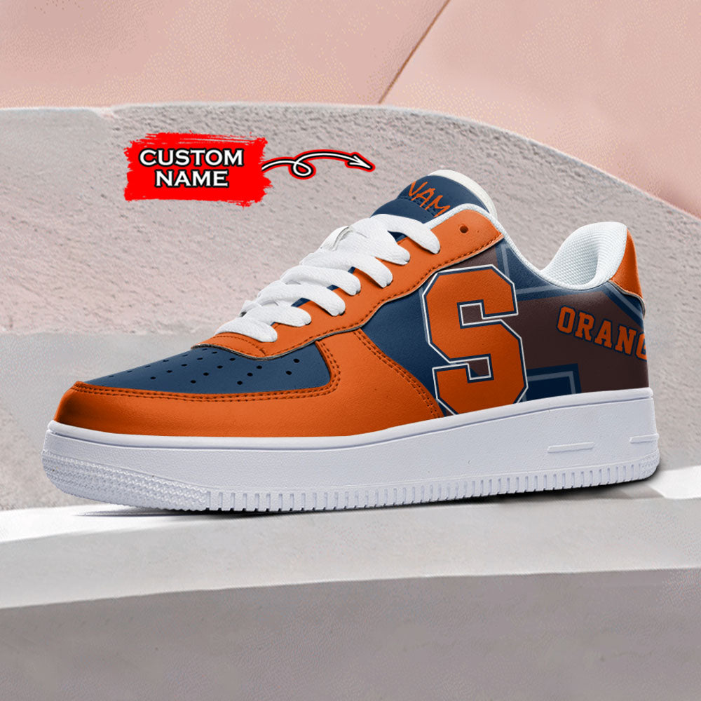 Ideafootwear Syracuse Orange NCAA Air Low-Top Sneakers Shoes For Men And Women
