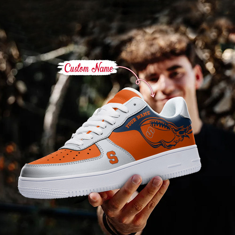 Ideafootwear Syracuse Orange NCAA Air Low-Top Sneakers Shoes For Men And Women