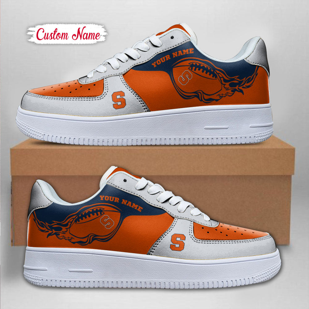 Ideafootwear Syracuse Orange NCAA Air Low-Top Sneakers Shoes For Men And Women