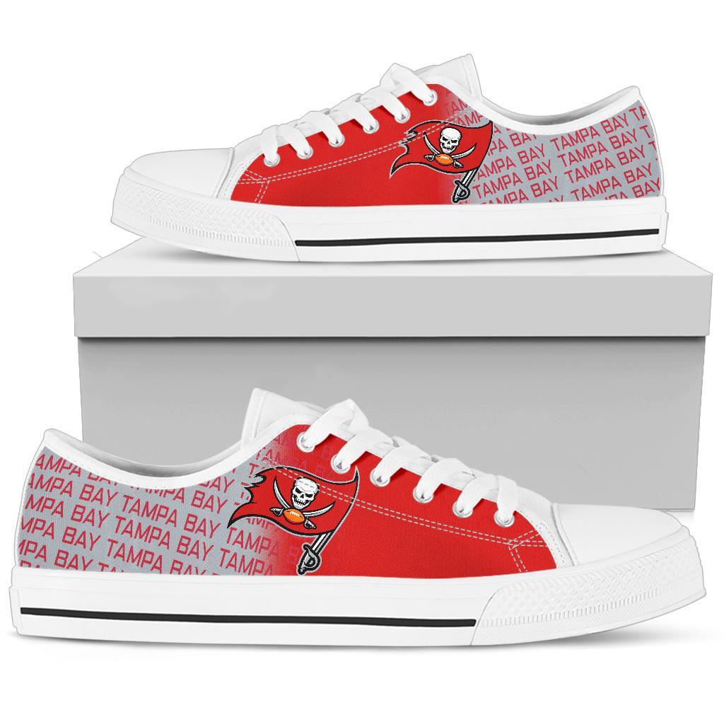 Ideafootwear Tampa Bay Buccaneers Low Top Canvas Sneakers Shoes For Men And Women