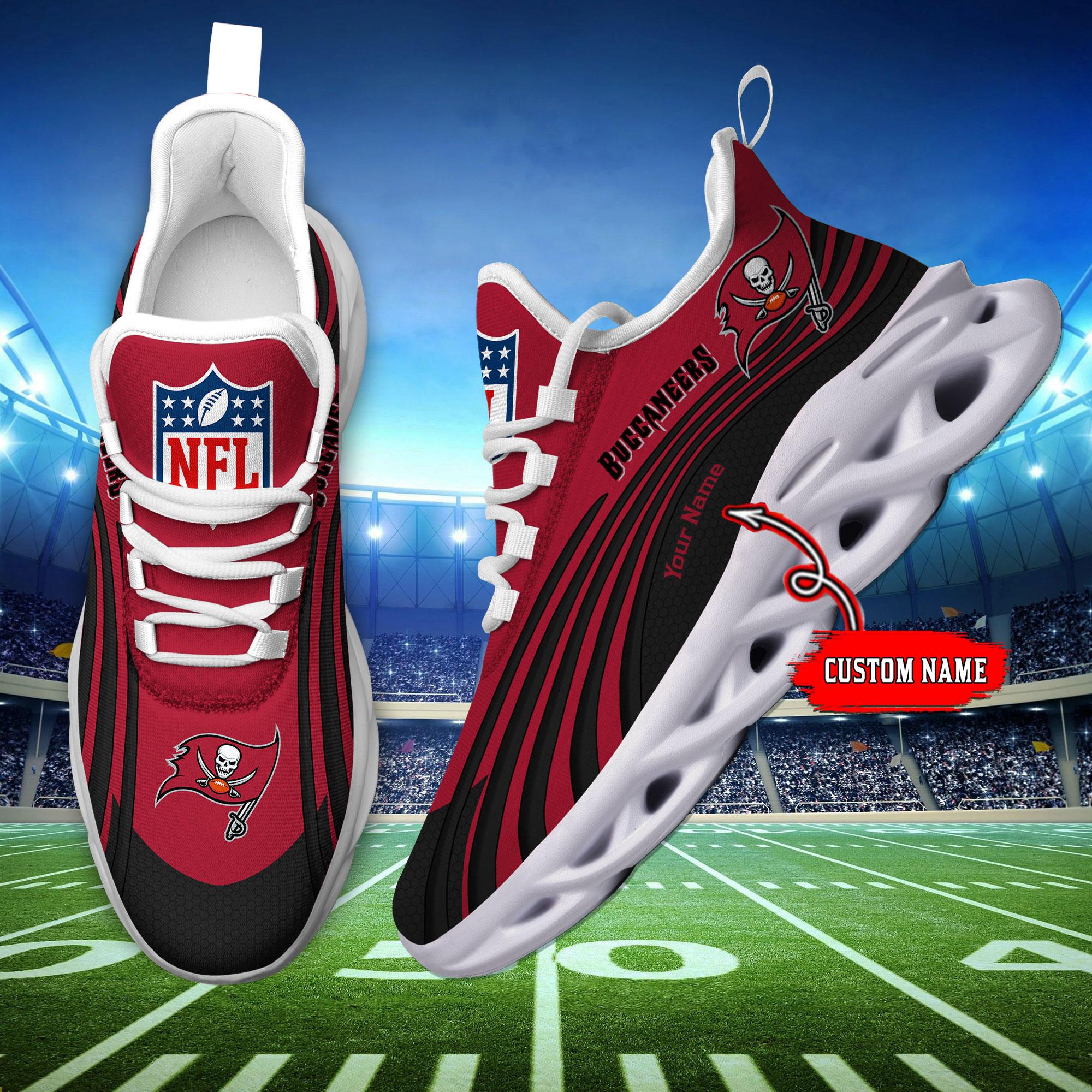 Ideafootwear Tampa Bay Buccaneers Max Soul Shoes Sneakers For Men And Women