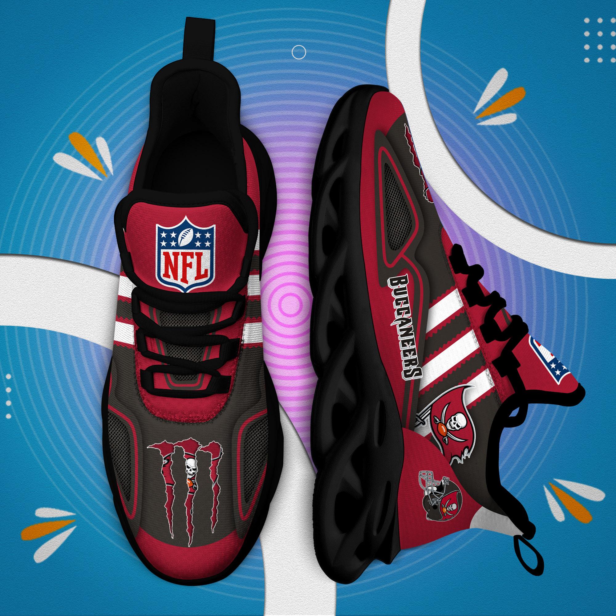 Ideafootwear Tampa Bay Buccaneers Max Soul Shoes Sneakers For Men And Women