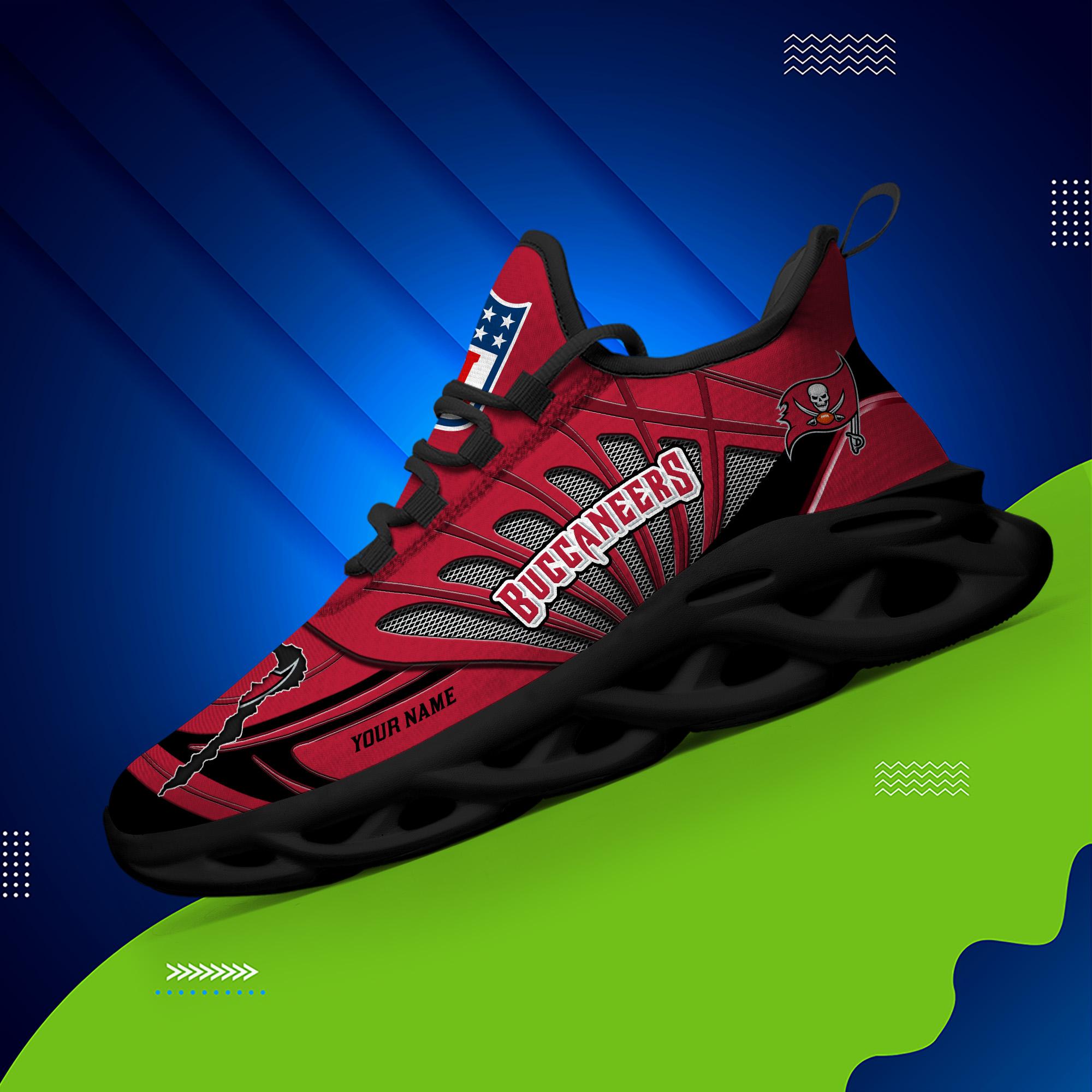 Ideafootwear Tampa Bay Buccaneers Max Soul Shoes Sneakers For Men And Women