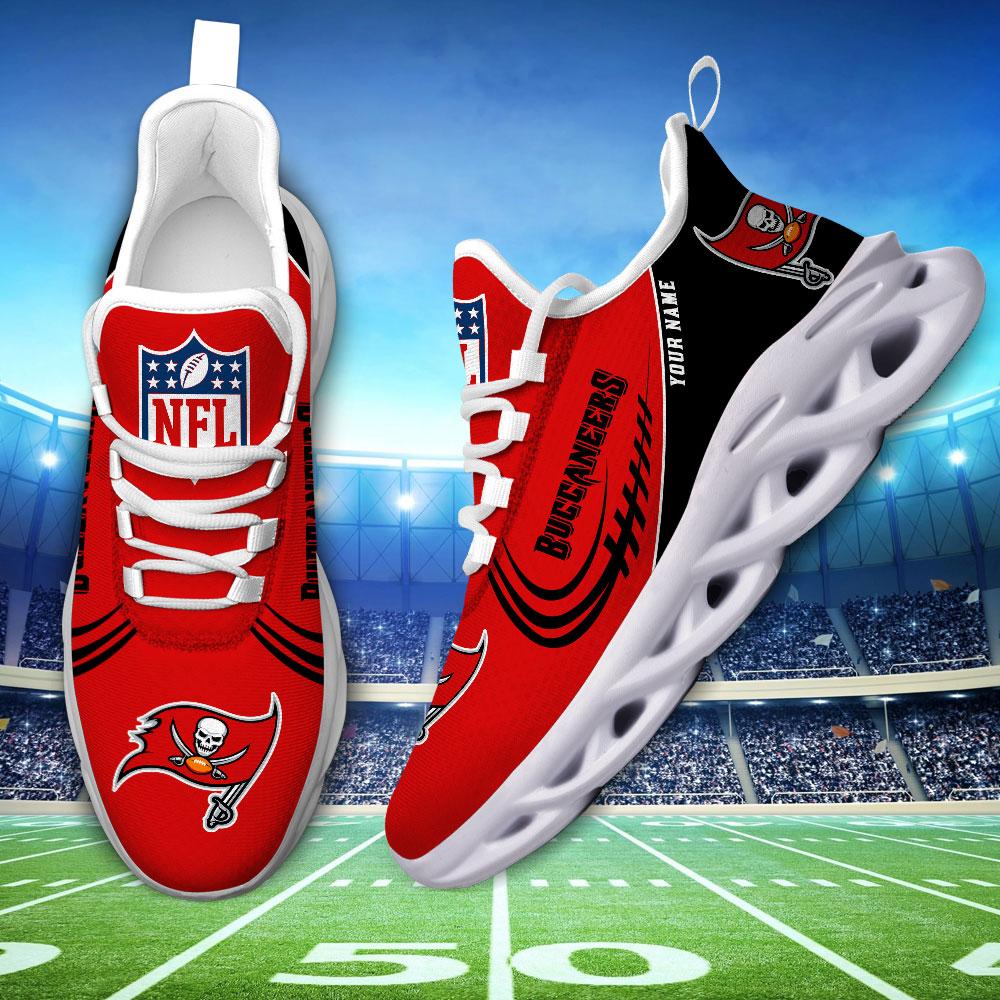 Ideafootwear Tampa Bay Buccaneers Max Soul Shoes Sneakers For Men And Women