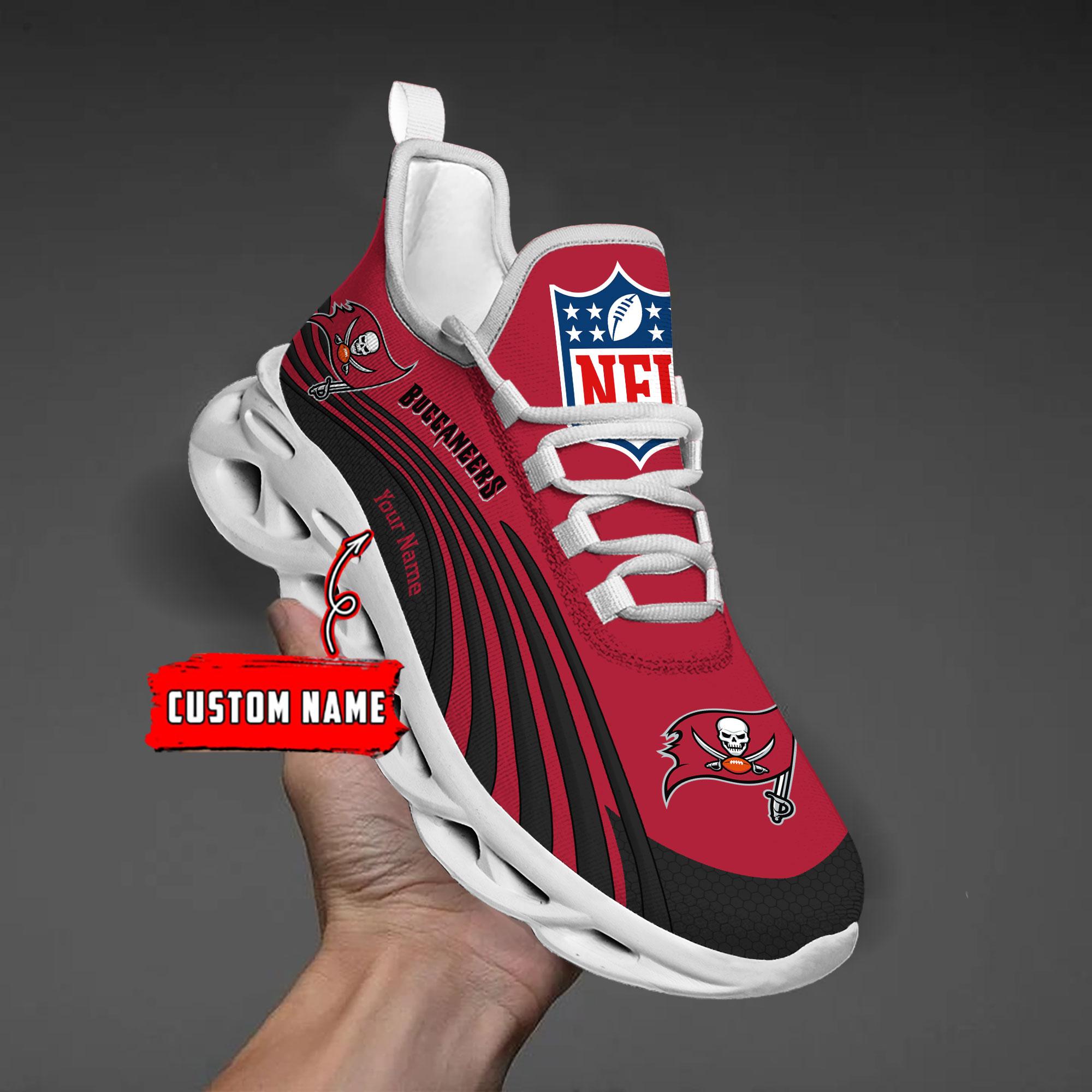 Ideafootwear Tampa Bay Buccaneers Max Soul Shoes Sneakers For Men And Women