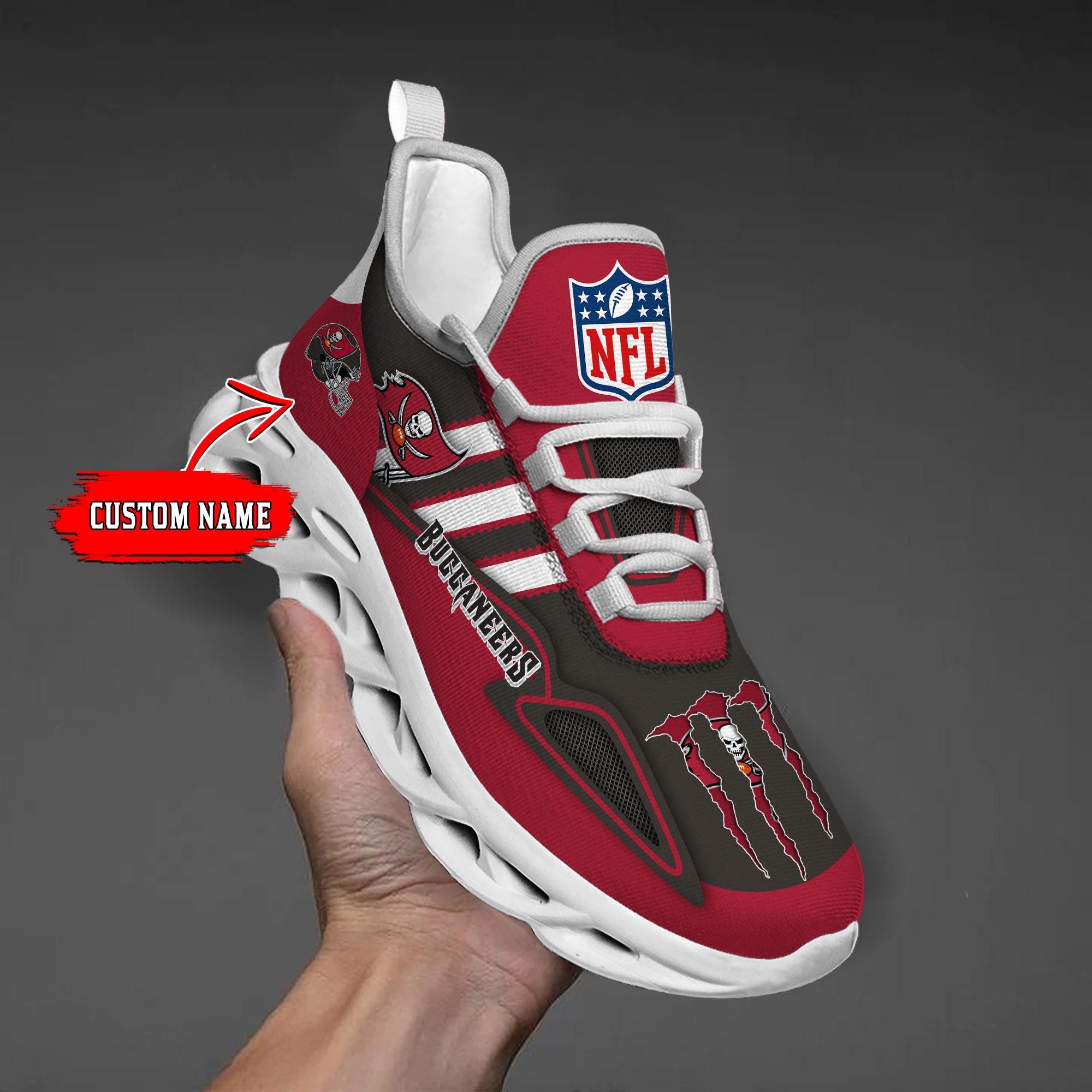 Ideafootwear Tampa Bay Buccaneers Max Soul Shoes Sneakers For Men And Women