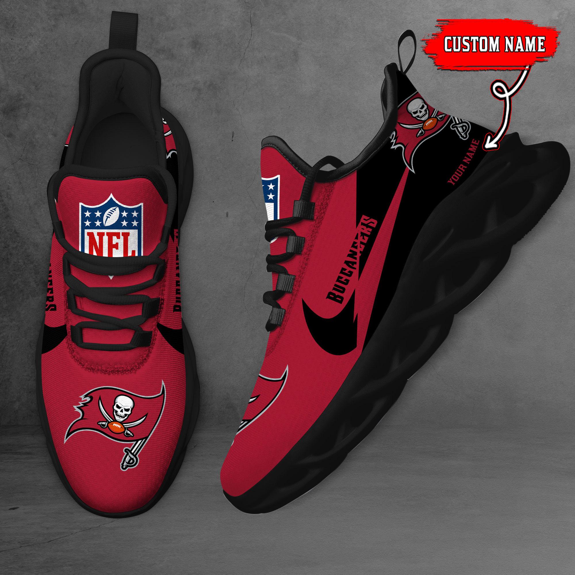 Ideafootwear Tampa Bay Buccaneers Max Soul Shoes Sneakers For Men And Women