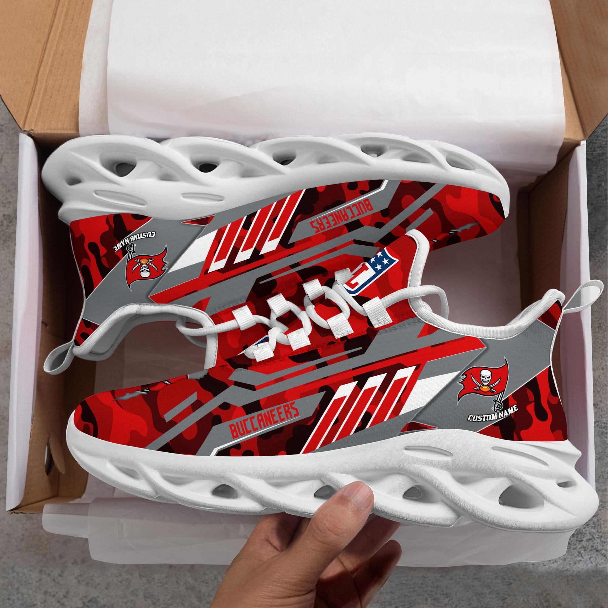 Ideafootwear Tampa Bay Buccaneers Max Soul Shoes Sneakers For Men And Women