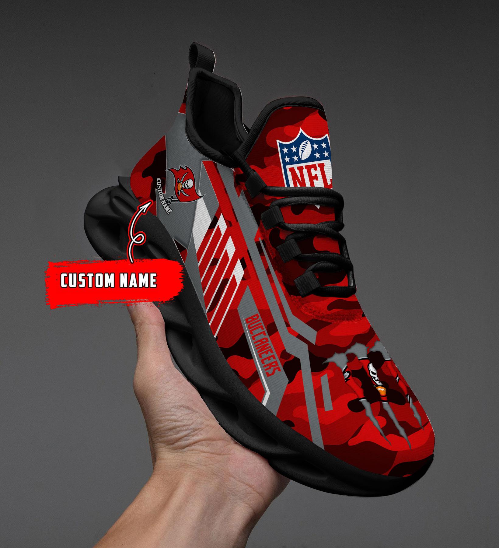 Ideafootwear Tampa Bay Buccaneers Max Soul Shoes Sneakers For Men And Women