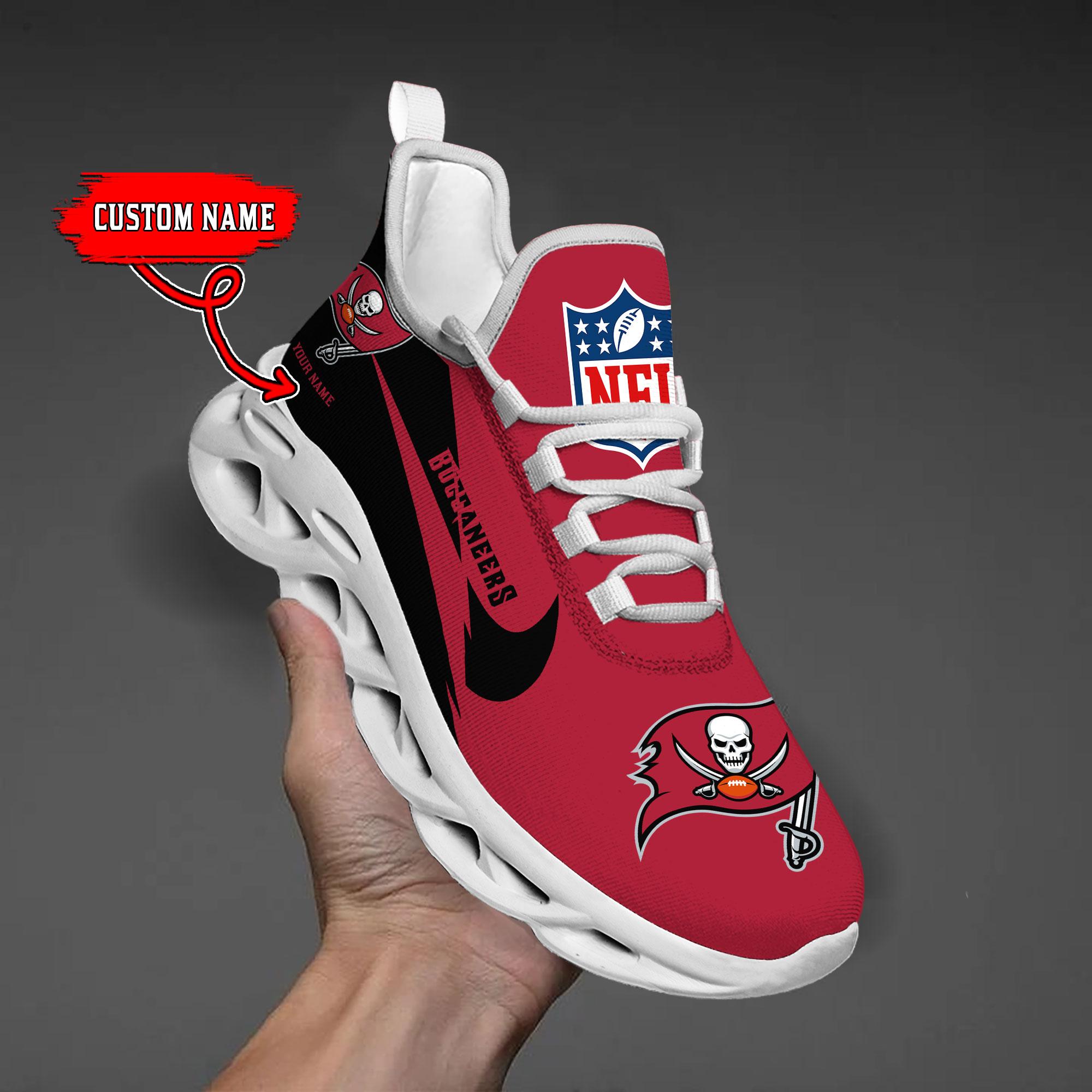 Ideafootwear Tampa Bay Buccaneers Max Soul Shoes Sneakers For Men And Women
