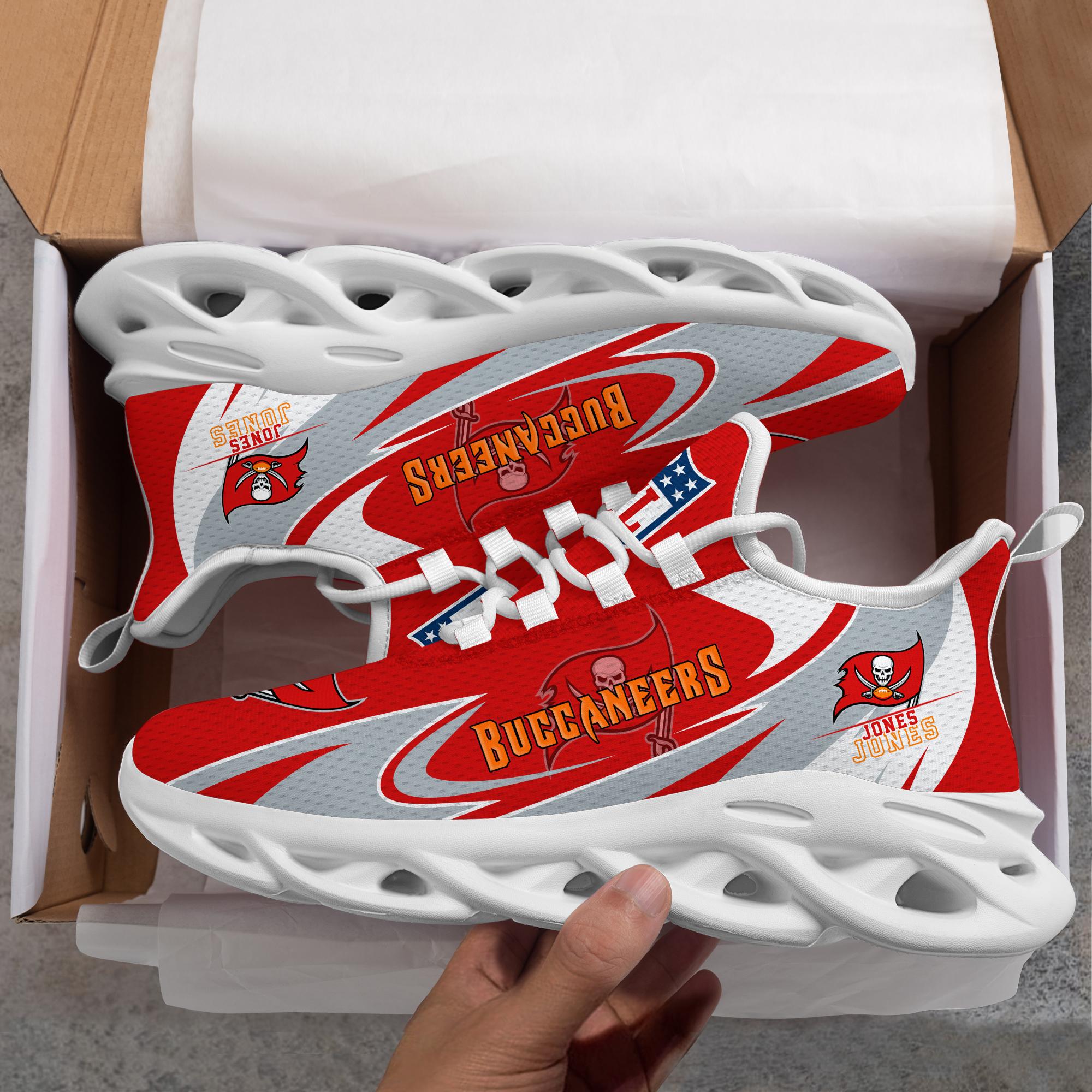 Ideafootwear Tampa Bay Buccaneers Max Soul Shoes Sneakers For Men And Women